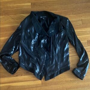 INC International Concepts Black Sequins Blazer